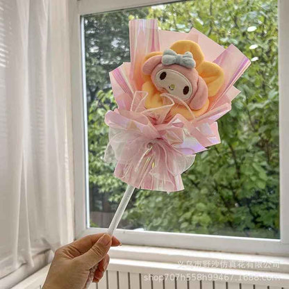 Cute Plush Doll Glowing Magic Wand Bouquet