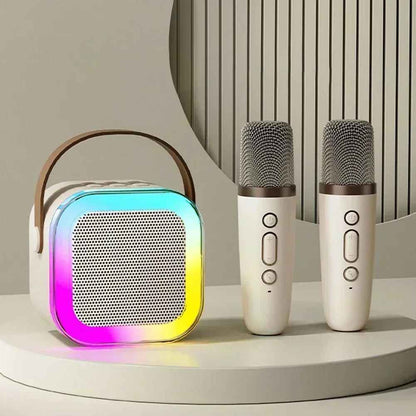 K12 Portable Bluetooth Karaoke Machine with 2 Wireless Microphones