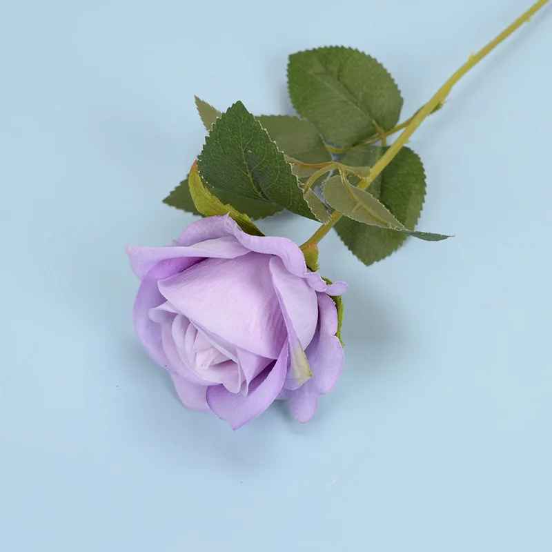 Eternal Artificial Silk Rose Flowers - Realistic Blossom Roses, Real Touch Long Stem Wedding Bouquets & Home Party Decor