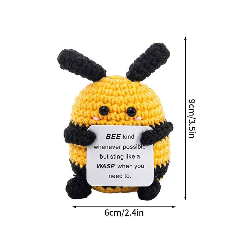 Cute Mini Crochet Energy Bee Plush Doll