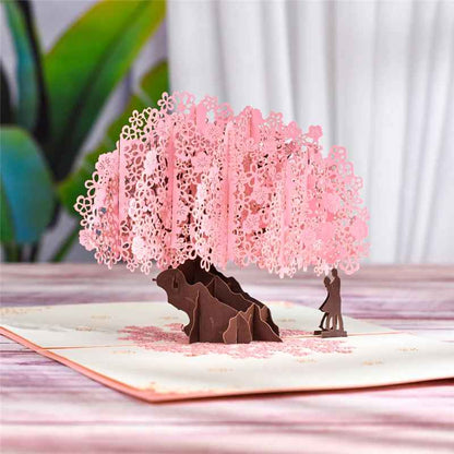 Romantic 3D Pop-Up Greeting Card with Envelope