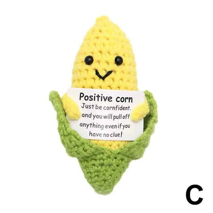 Cute Crochet Emotional Support Positive Vegetable Doll