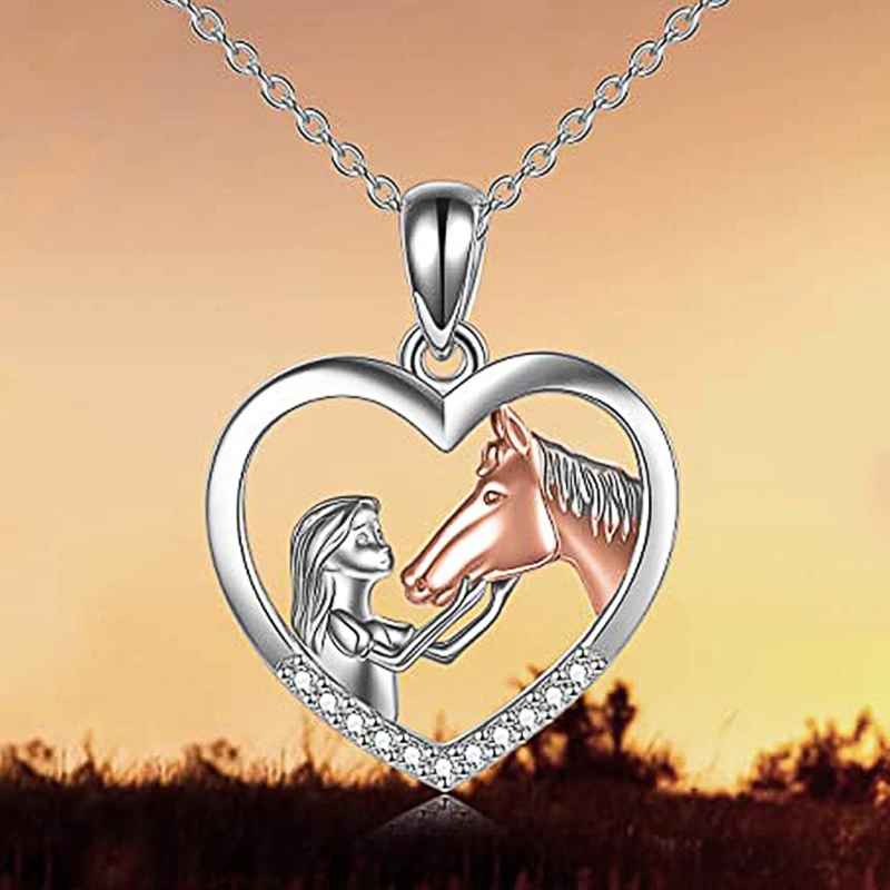 Girl and Horse Friendship Necklace