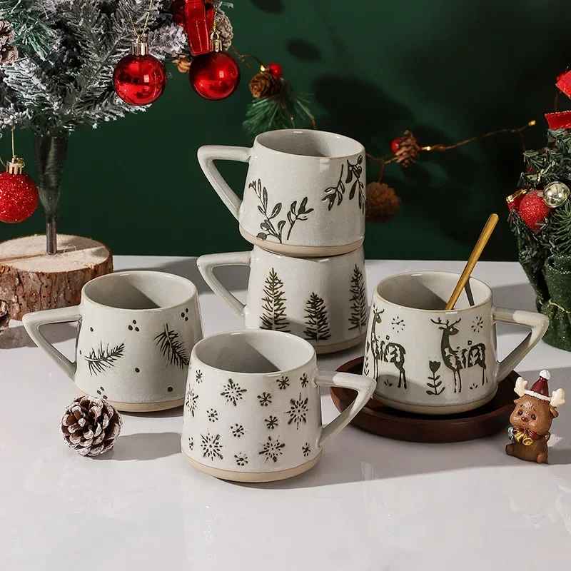 Christmas Creative Nordic Style Retro Ceramic Mug