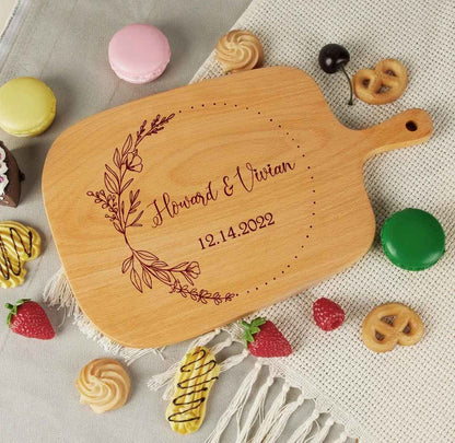 Personalized Cutting Board Charcuterie Board with Handle