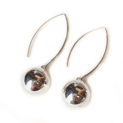 Sterling Silver Ball Hook Earrings