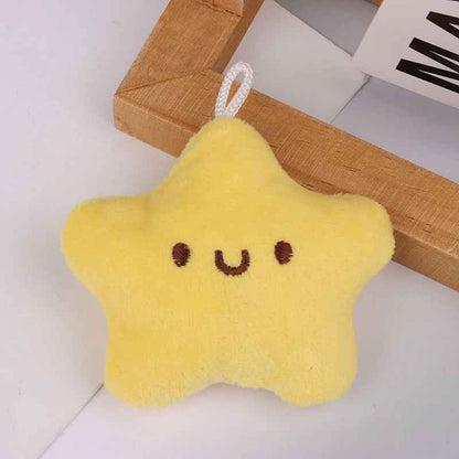 1Pc Cute Star Plush Toy Doll Squeak Keychain