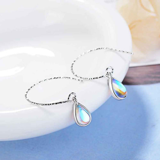 Moonstone Water Drop Dangling Earrings