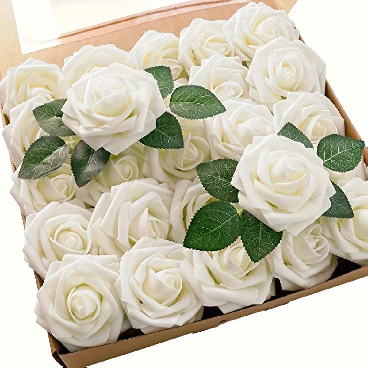 25pcs Artificial Rose Flowers with Stem