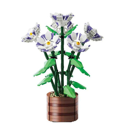 City Creativity Bouquet Flower Potted Plant Building Blocks