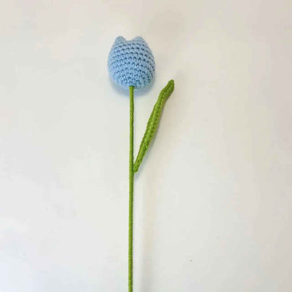 1PC Knitted Crochet Flower Tulip