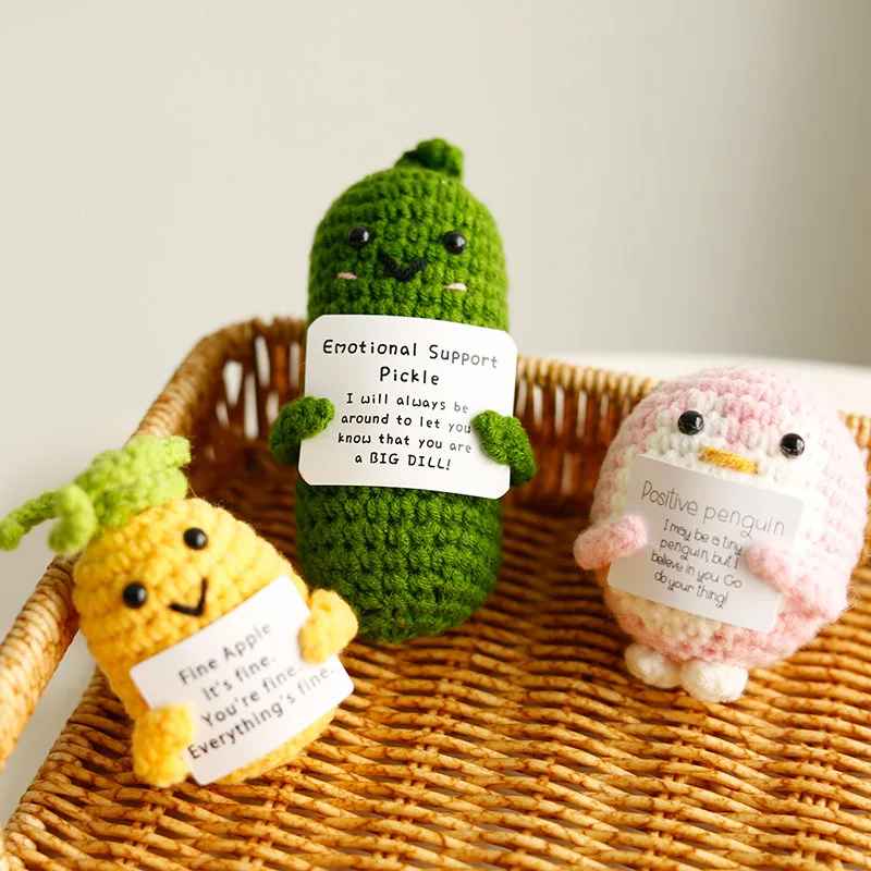 Cute Mini Handwoven Positive Energy Knitted Plush Dolls