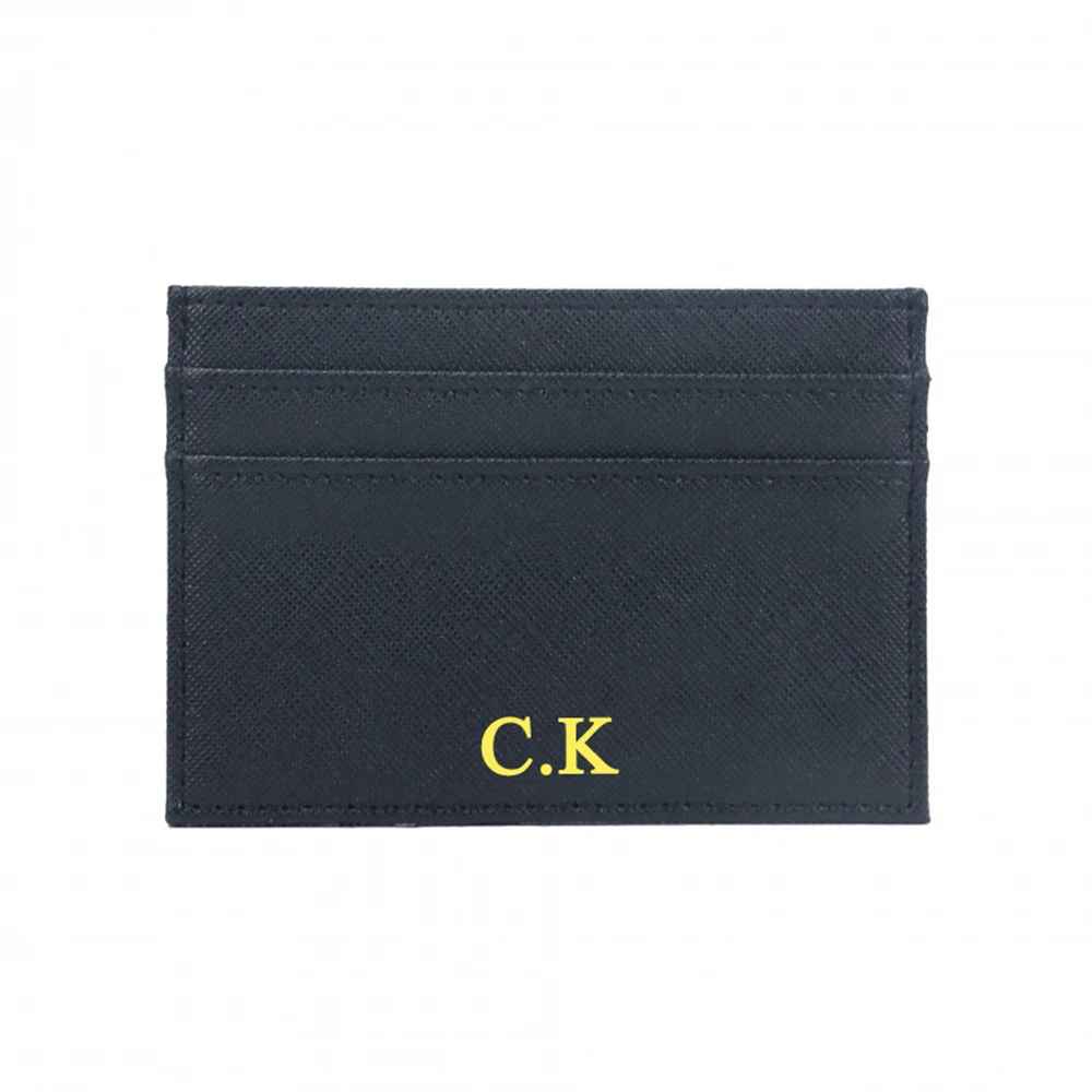 Custom Letters PU Leather Credit Card Holder