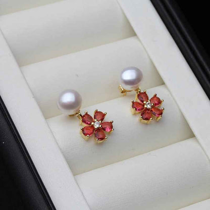 Beautiful Dangling Natural Freshwater Pearl Earrings