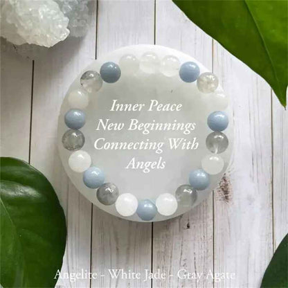 Inner Peace Blue Crystal Natural Stone Bracelet