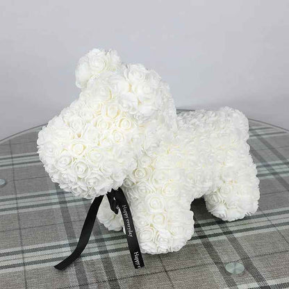 Eternal Teddy Rose Dog Artificial Flowers