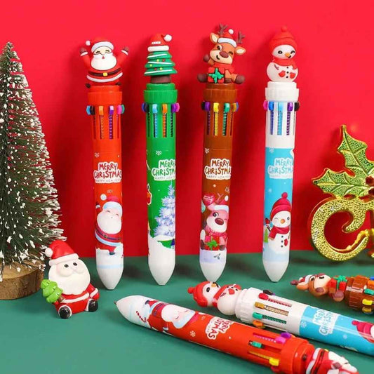 5/10/20 Pcs Christmas Cartoon Color Pens for Children