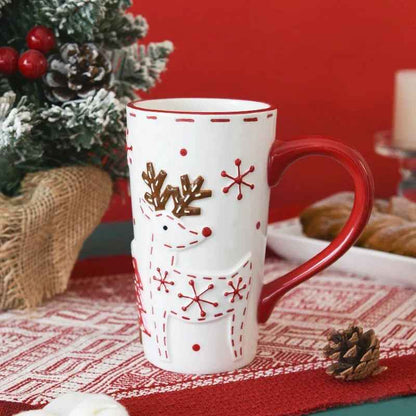 Christmas Elk Ceramic Cup