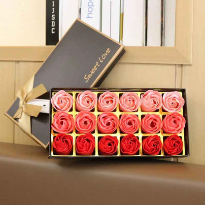 Romantic 18pcs Soap Rose Flowers Gift Box