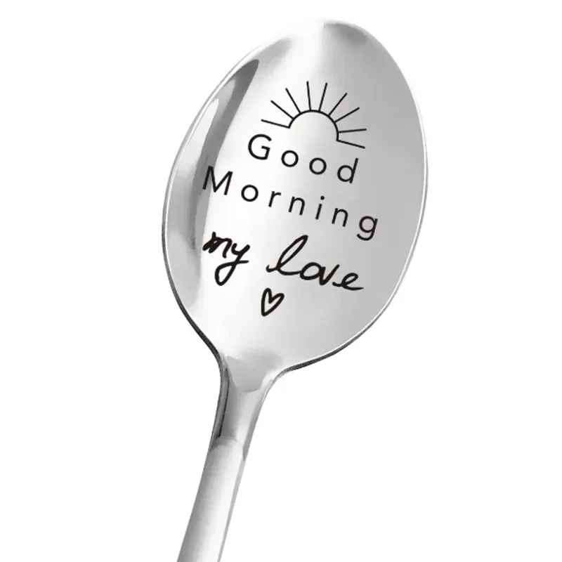 Sweet Love Letter Stainless Steel Milk Coffee Spoon – Wedding Souvenir or Anniversary Gift for Girlfriend/Boyfriend