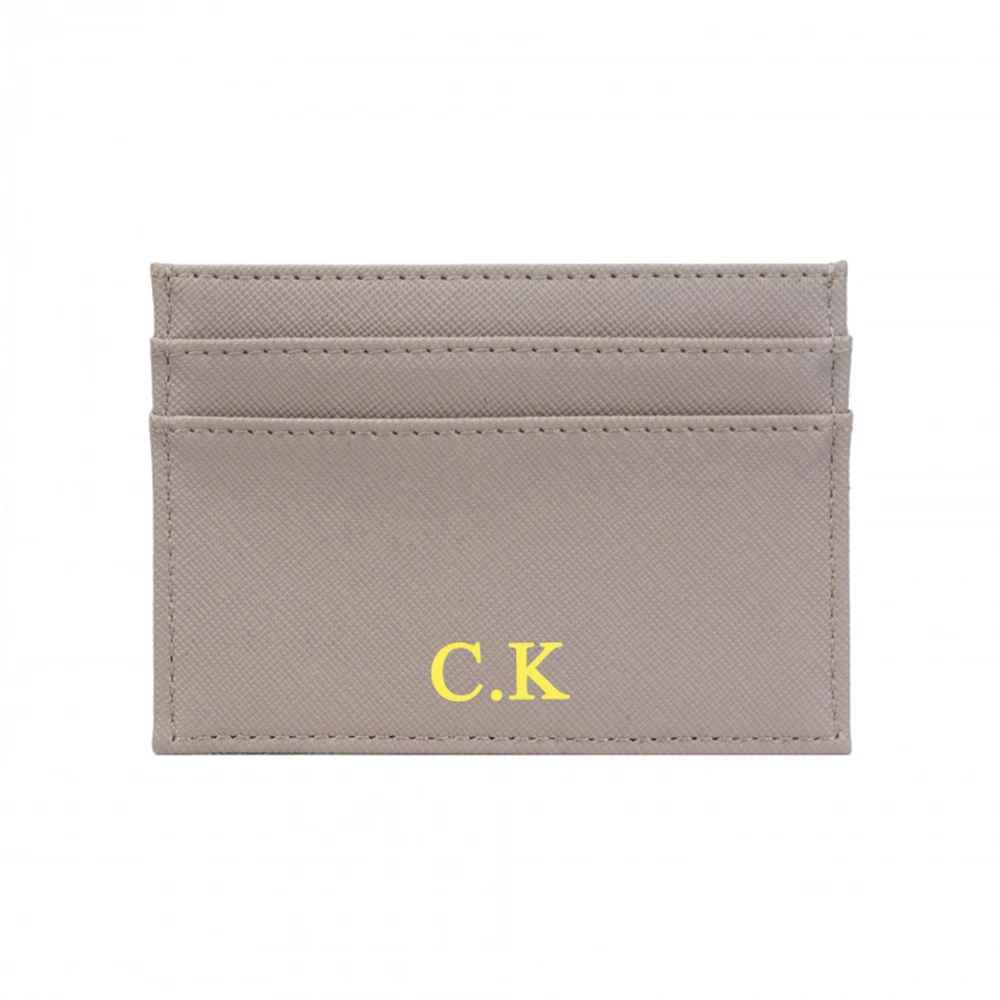 Custom Letters PU Leather Credit Card Holder