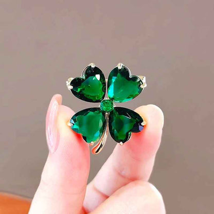 Lucky Four-leaf Clover Brooch