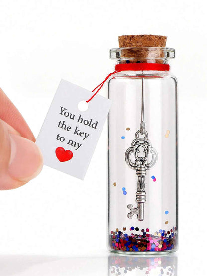 Love Wishing Bottle Cork Vial Decor