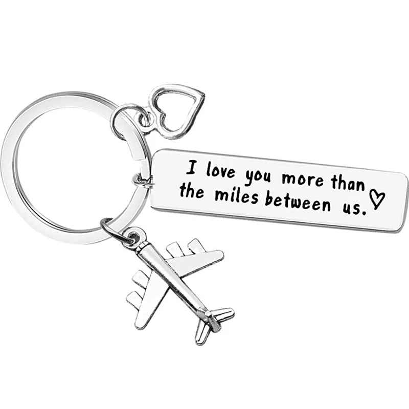 Long Distance Relationship Couple Keychain