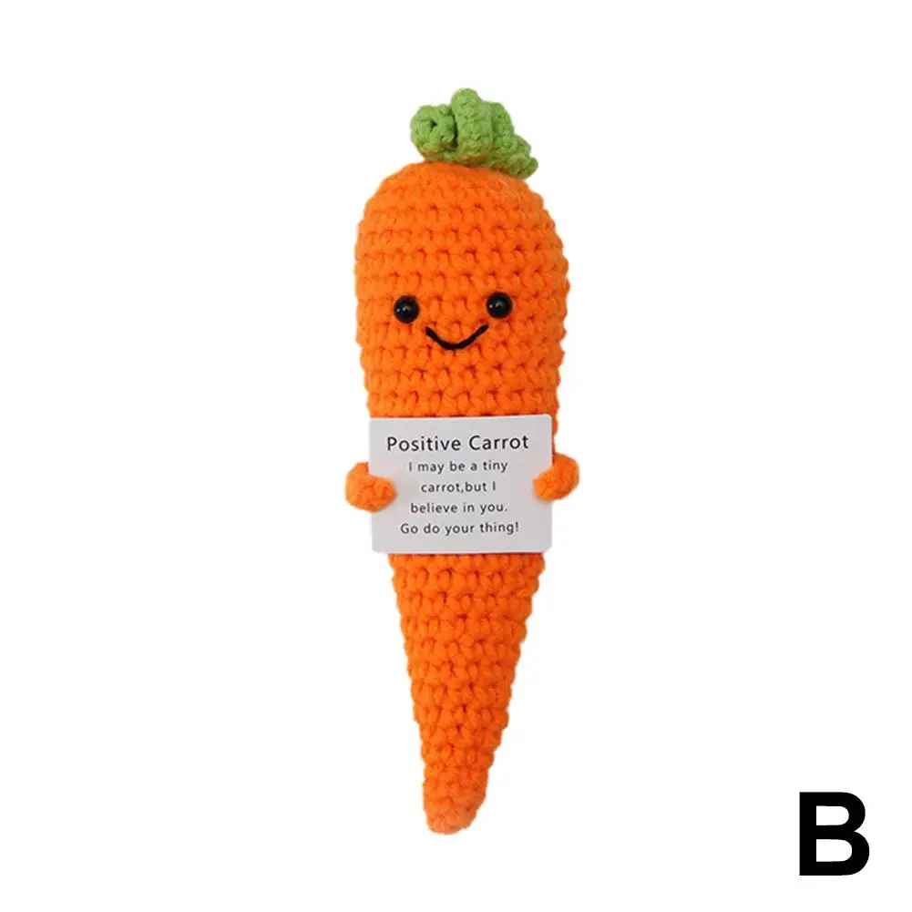 Cute Crochet Emotional Support Positive Vegetable Doll