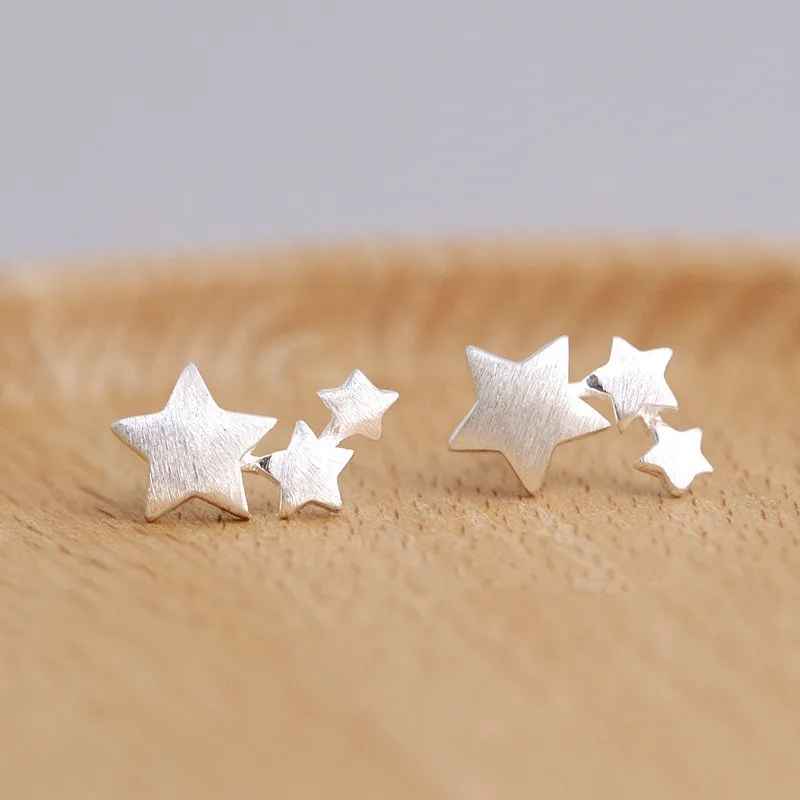 Sterling Silver Star Stud Earrings