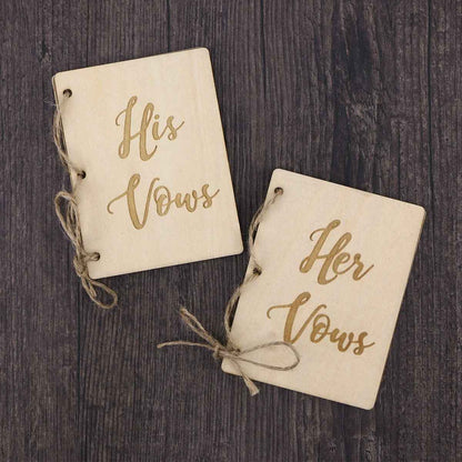 2Pcs Creative His and Her Vow Books