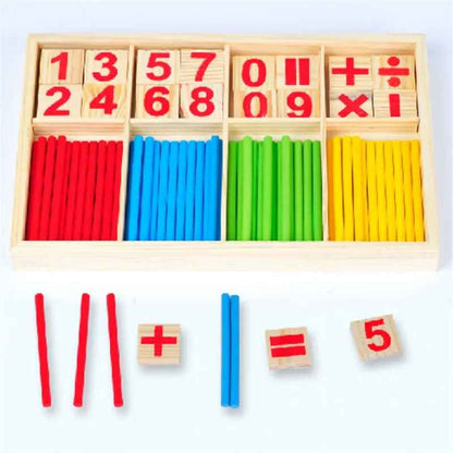 Children Math Teaching Stick Wooden Educational Toy