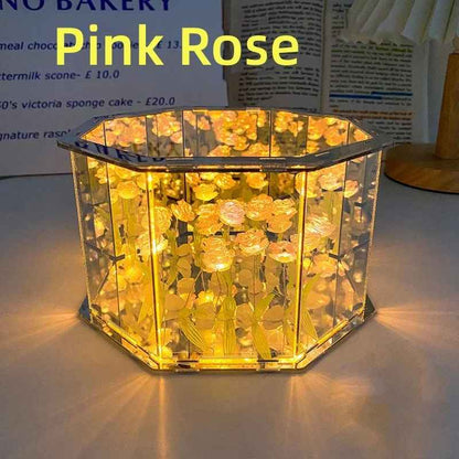 3D DIY Tulip Mirror Cube Lamp Night Light