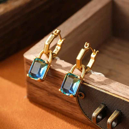 Geometric Two Tone Retro Earrings