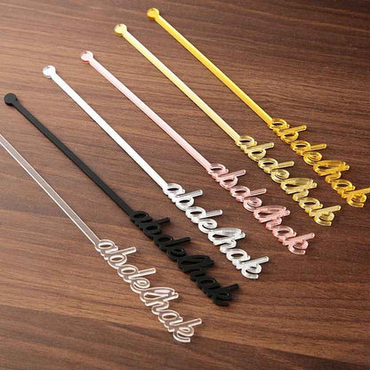 Personalized Name Drink Stirrers