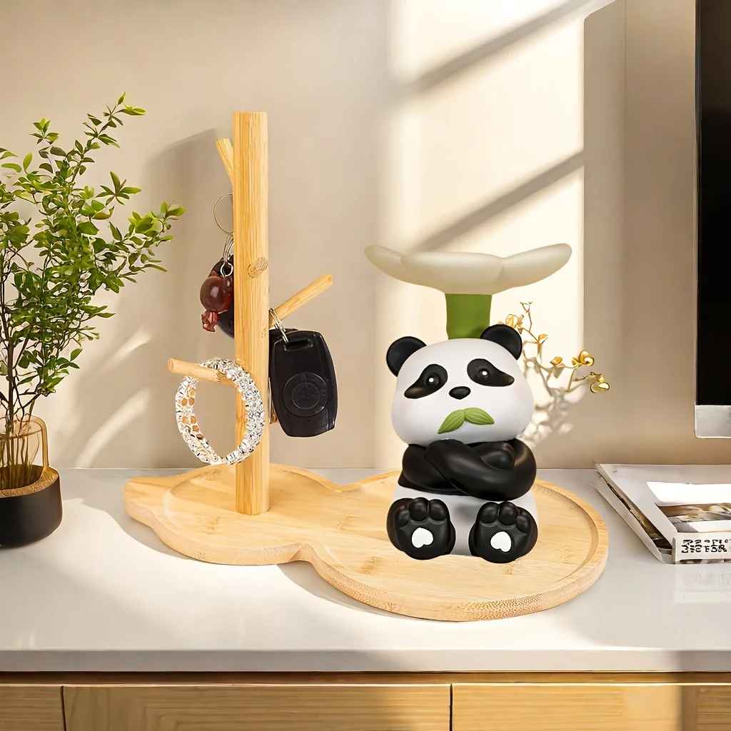 1Pc Bamboo Key Vertical Storage Holder