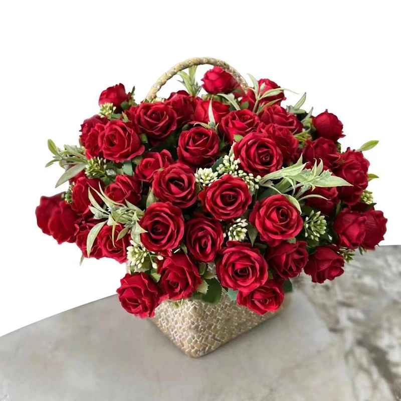 10 Heads Artificial Rose Flowers Bouquet