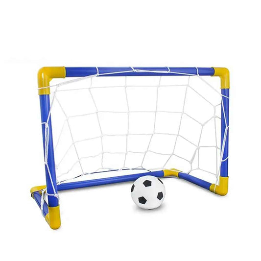 Kids Folding Mini Football Soccer Ball and Goal Post