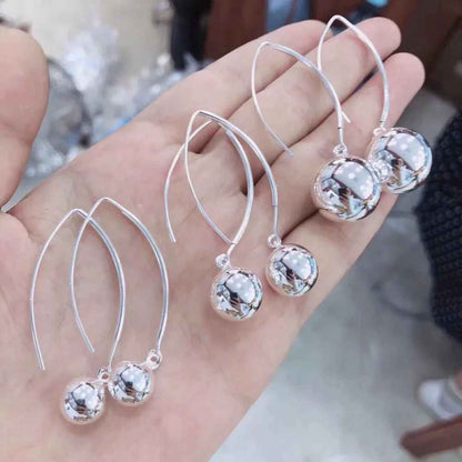 Sterling Silver Ball Hook Earrings