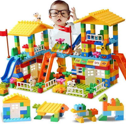 153PCS Big Particle Roof Building Blocks Toys