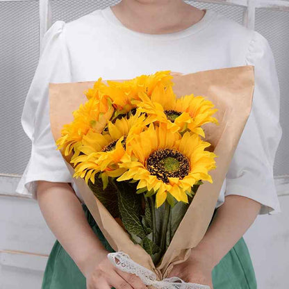 Eternal Artificial Silk Sunflower Bouquet