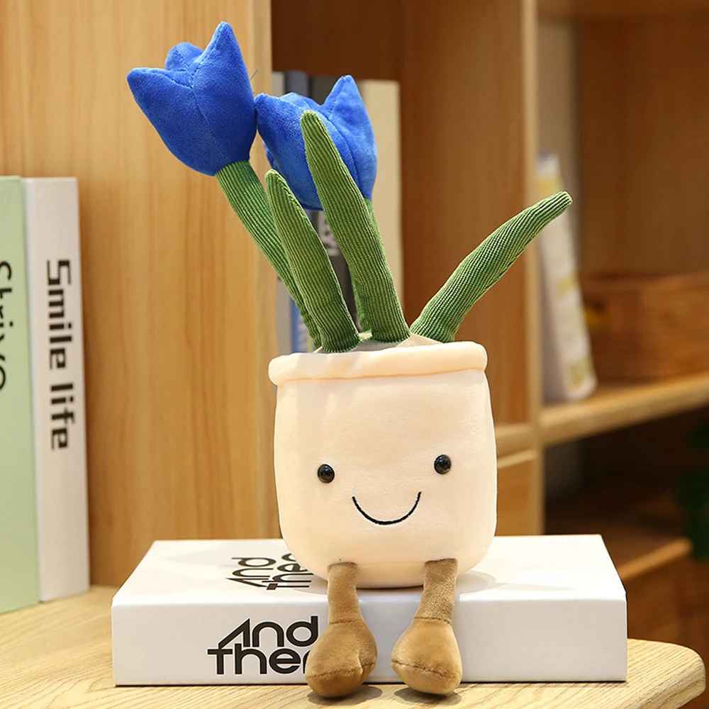 Cute Potted Tulip Plant Plush Doll