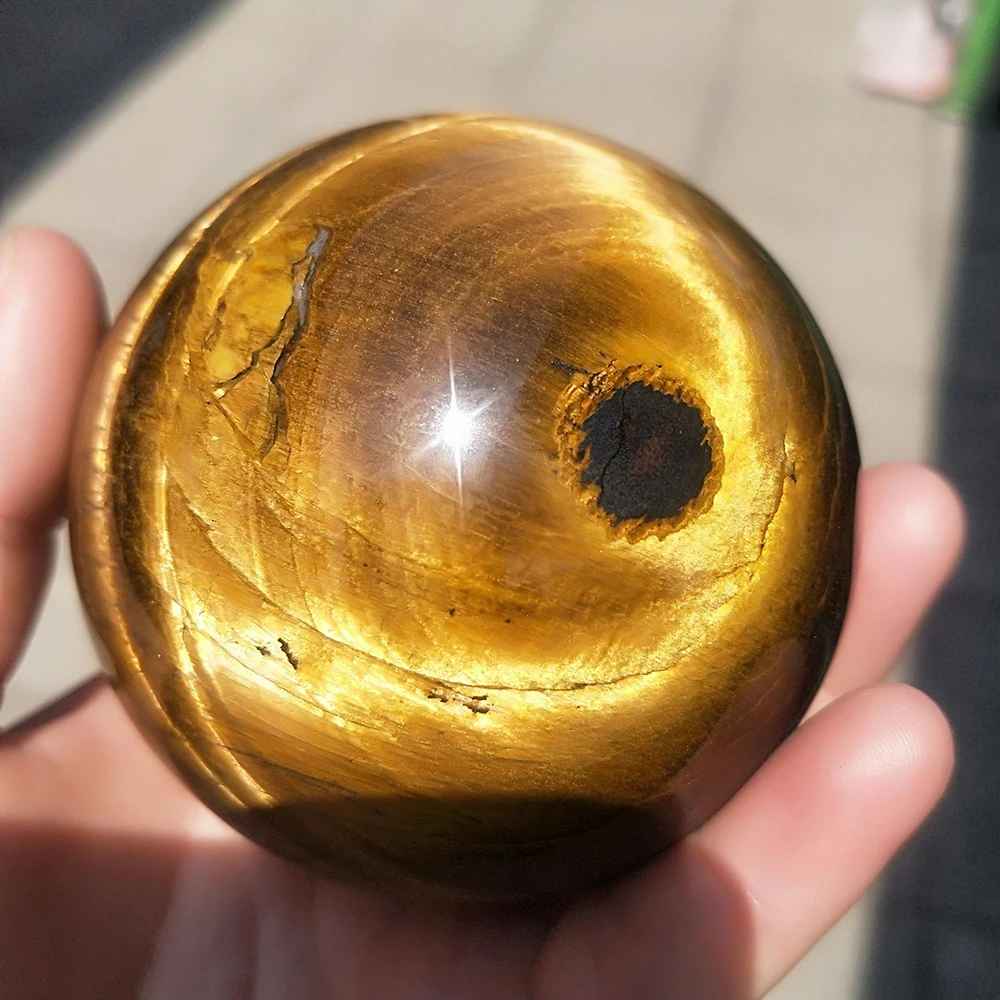 4-5cm 1Pc Natural Crystal Tiger Eye Polished Stone Ball