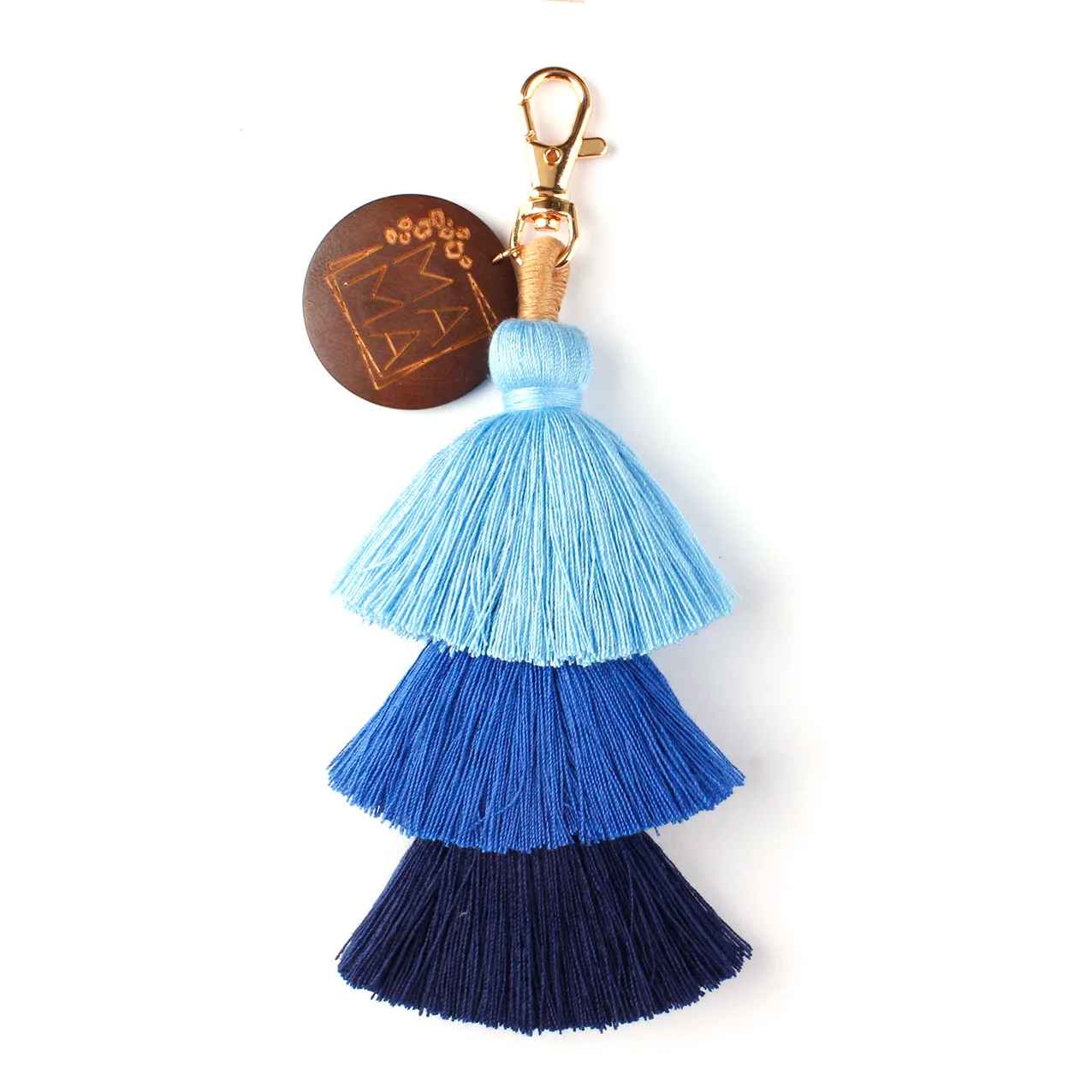 3 Layers Cotton Tassel Keychain