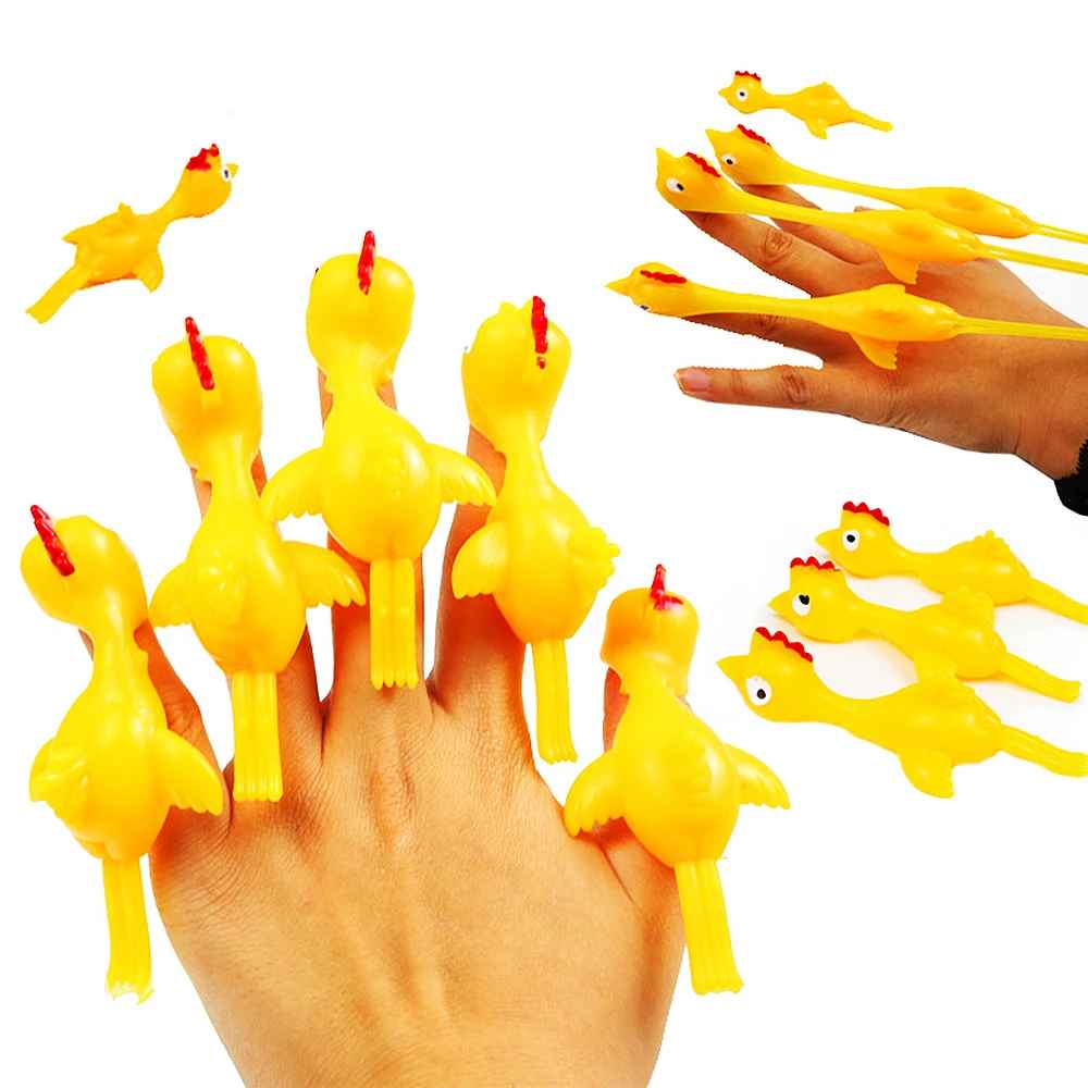 30Pcs Fun Soft Plastic Finger Catapult Chicken Game