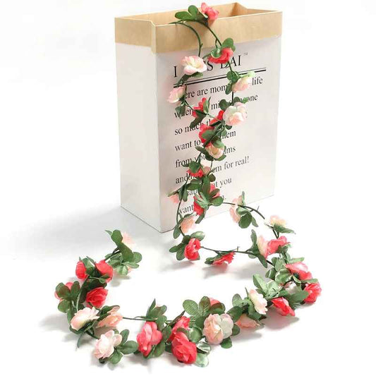 2.5m Artificial Silk Rose Flower Vine Wedding Garland