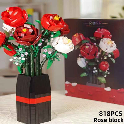 Artificial Rose Bouquet Building Blocks