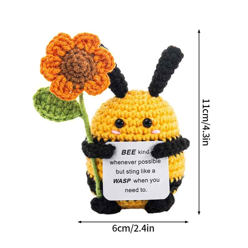 Cute Mini Crochet Energy Bee Plush Doll