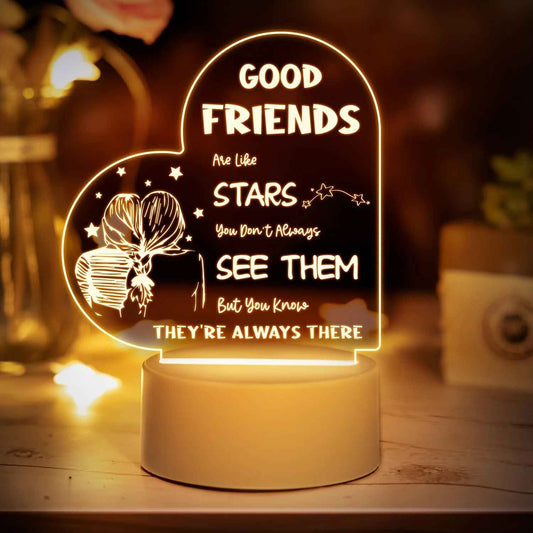 Best Friend Friendship LED Night Light