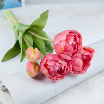 Eternal 40CM Silicone Artificial Tulip Flower Bouquet